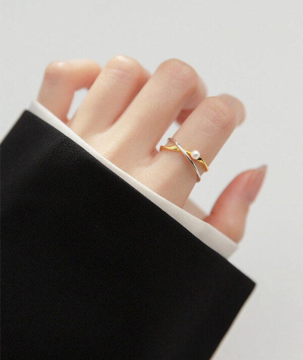 Twisted Pearl Ring